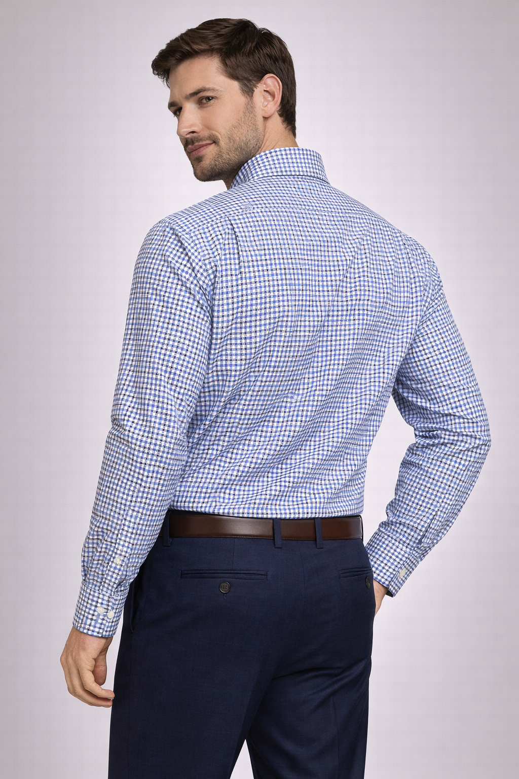 Men's Light Blue Formal Shirt (L)