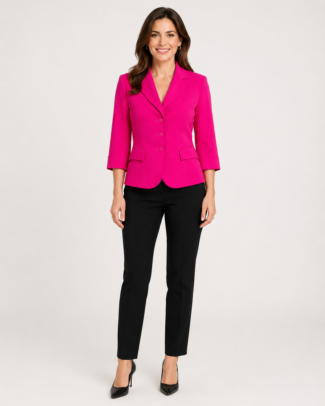 Ladies Three Quater Pink Jacket (14)