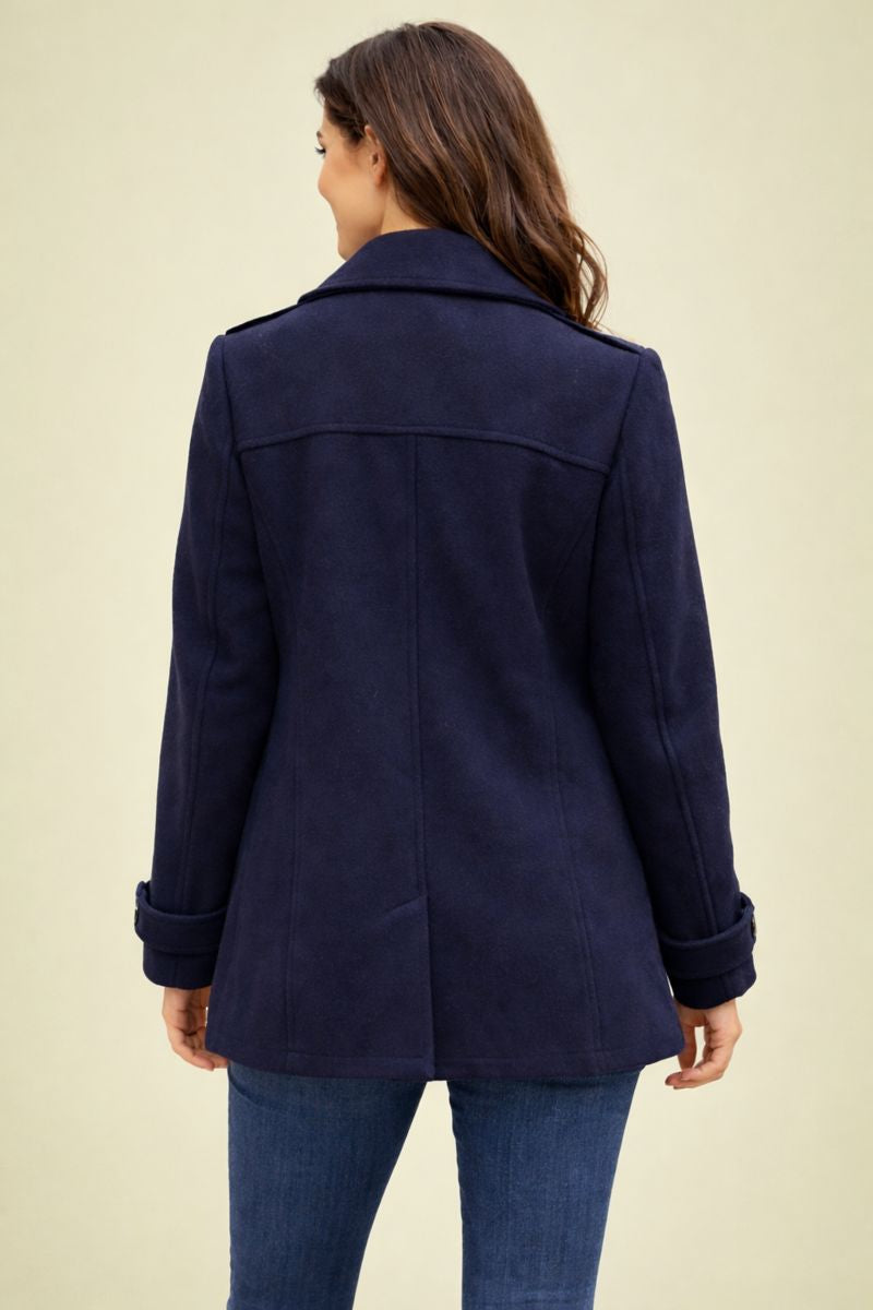 Ladies Navy Winters Coat (M)