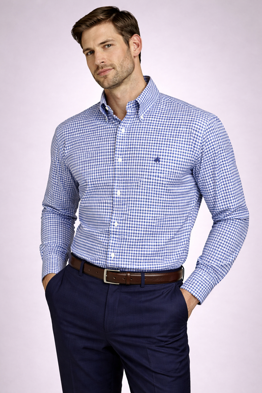 Men's Light Blue Formal Shirt (M)