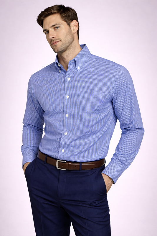 Men's Blue Formal Shirt (XL)
