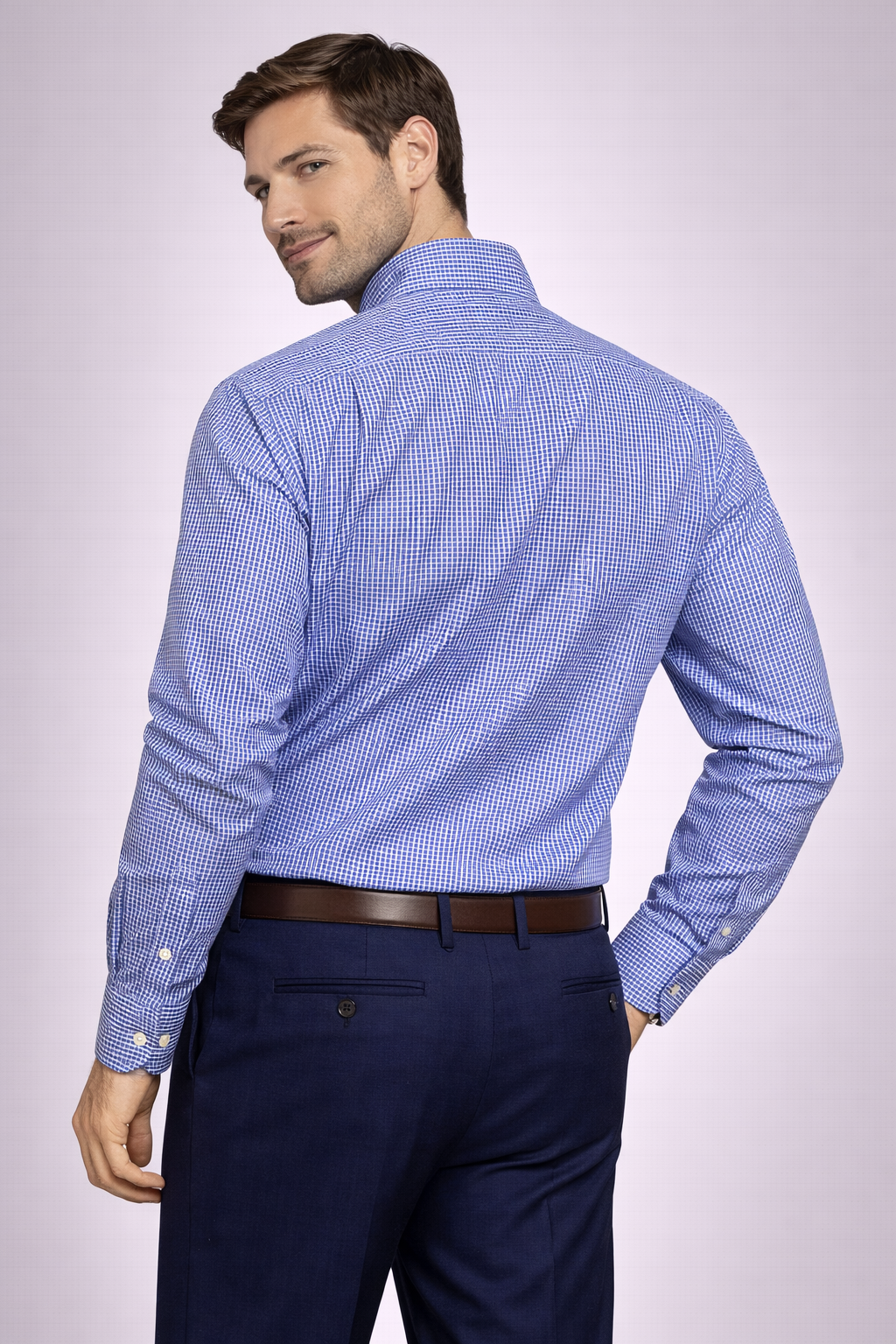 Men's Blue Formal Shirt (XL)