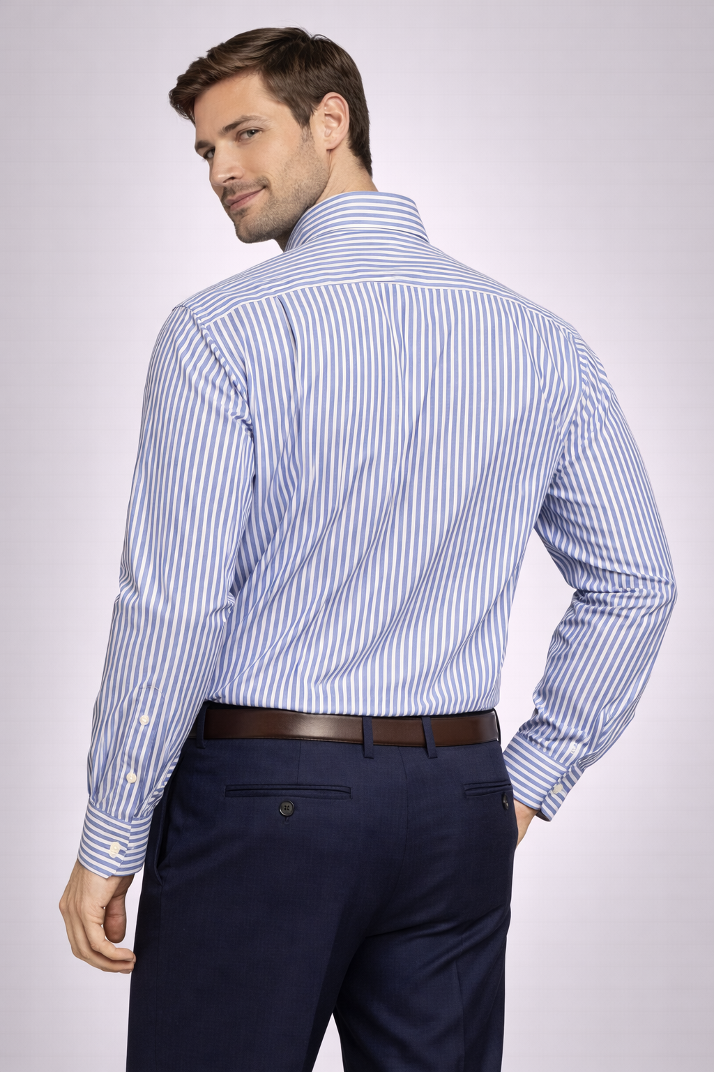 Men's Light Blue Formal Shirt (XL)