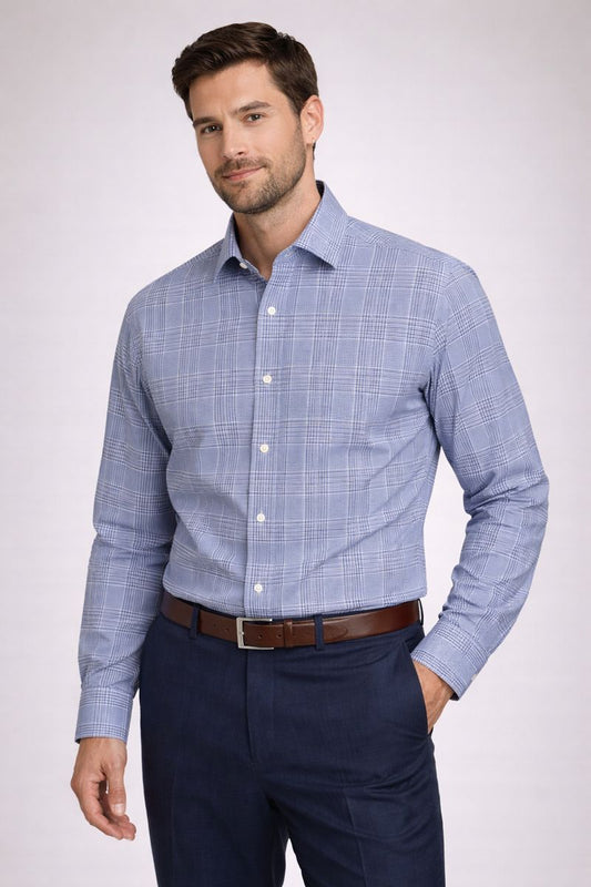 Men's Blue Formal Shirt (L)