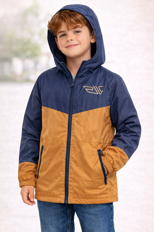 Boys Mustard and Navy Winters Jacket from Crivit (10-11yr)