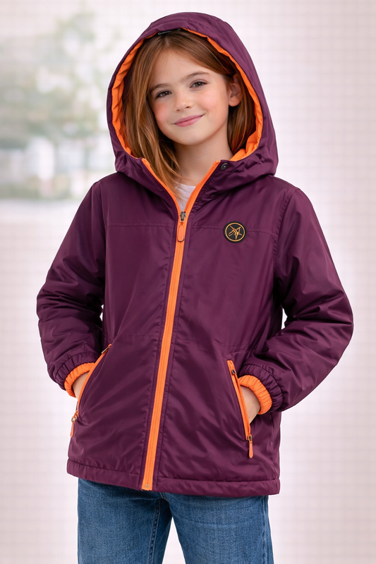 Girls Purple and Orange Winter Jacket from Crivit (10-11yrs)