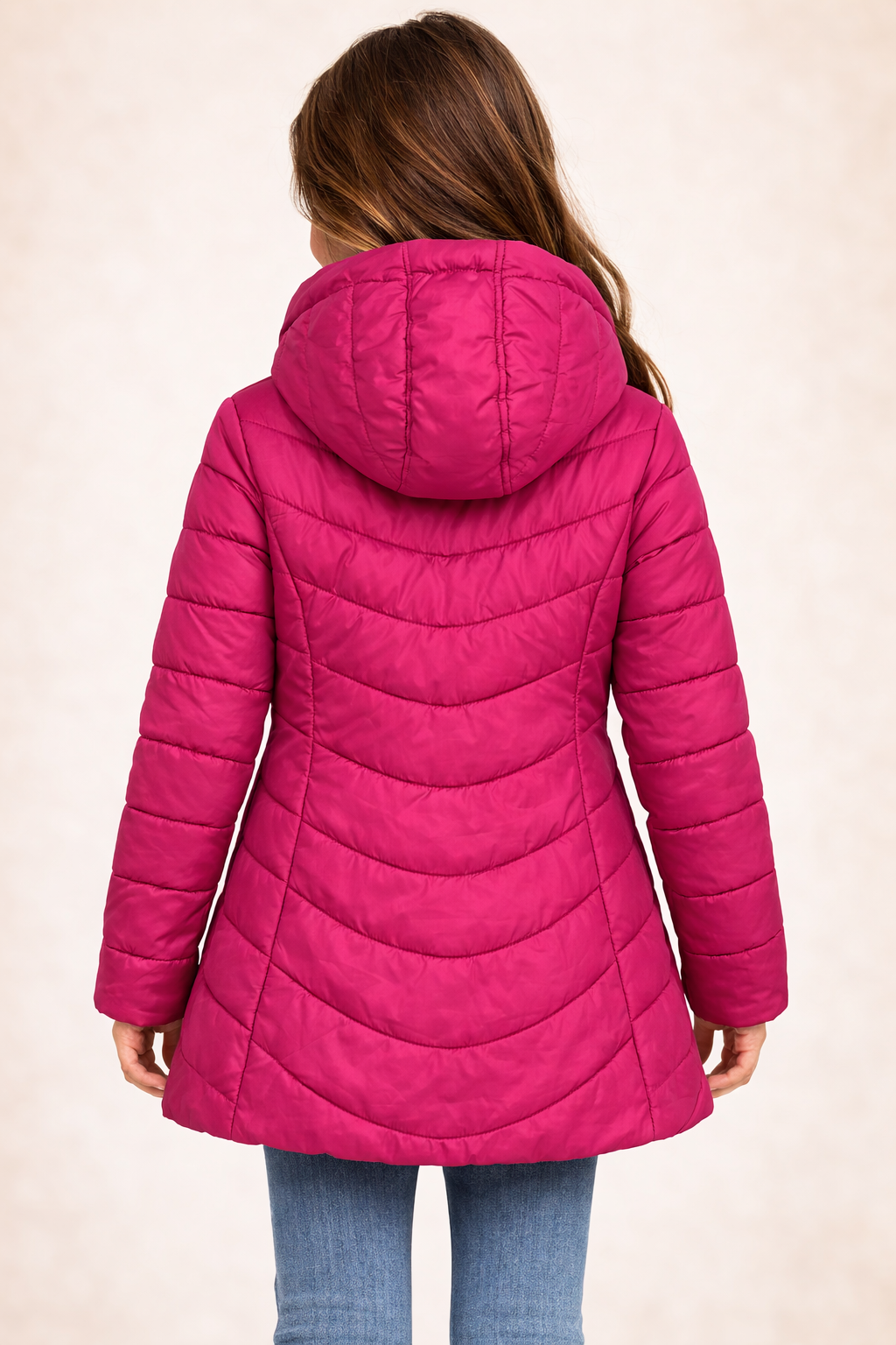 Girls Maroon Winters Puffer Jacket (9-10yr)