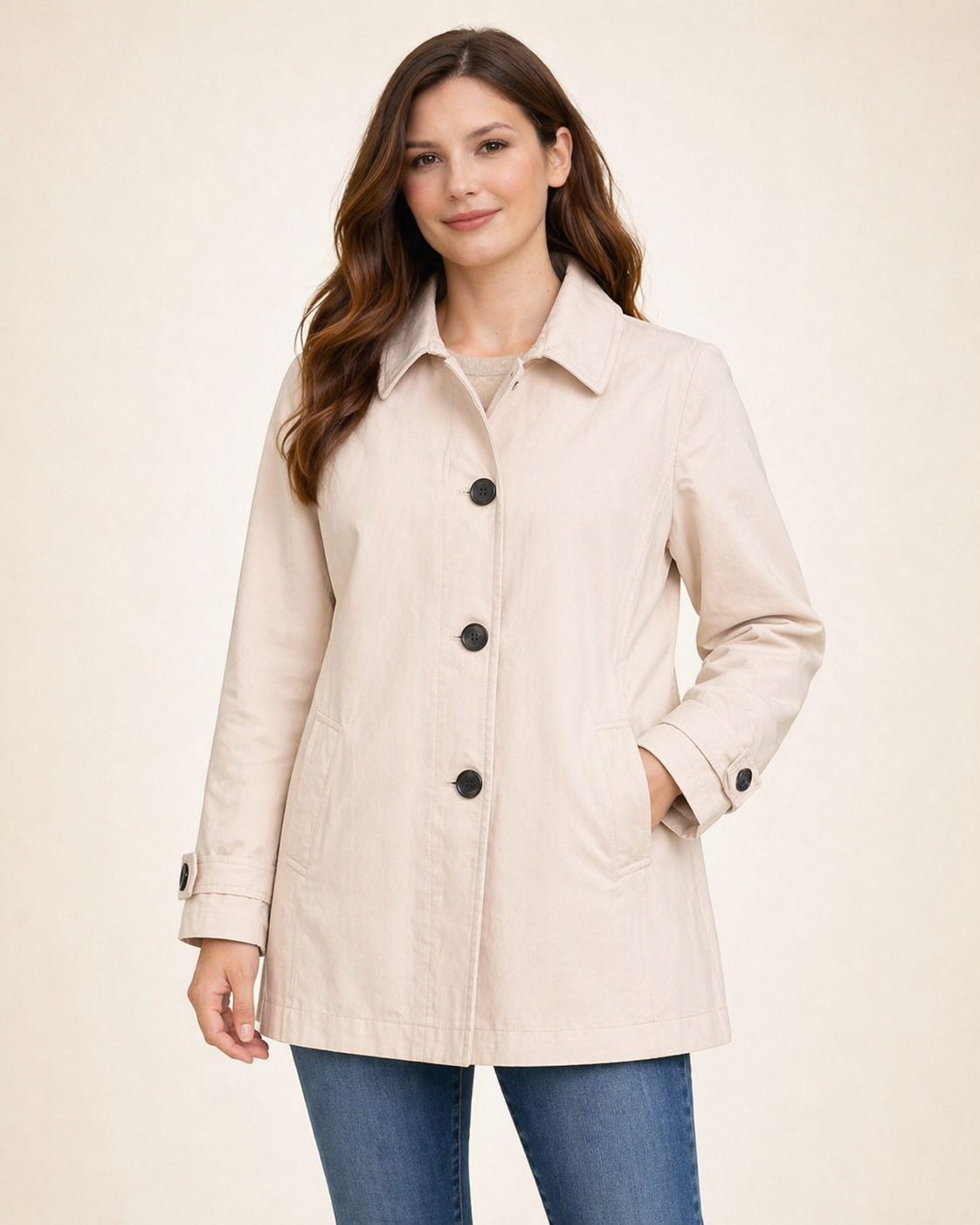 Ladies Beige Winters Coat from Zara (M)
