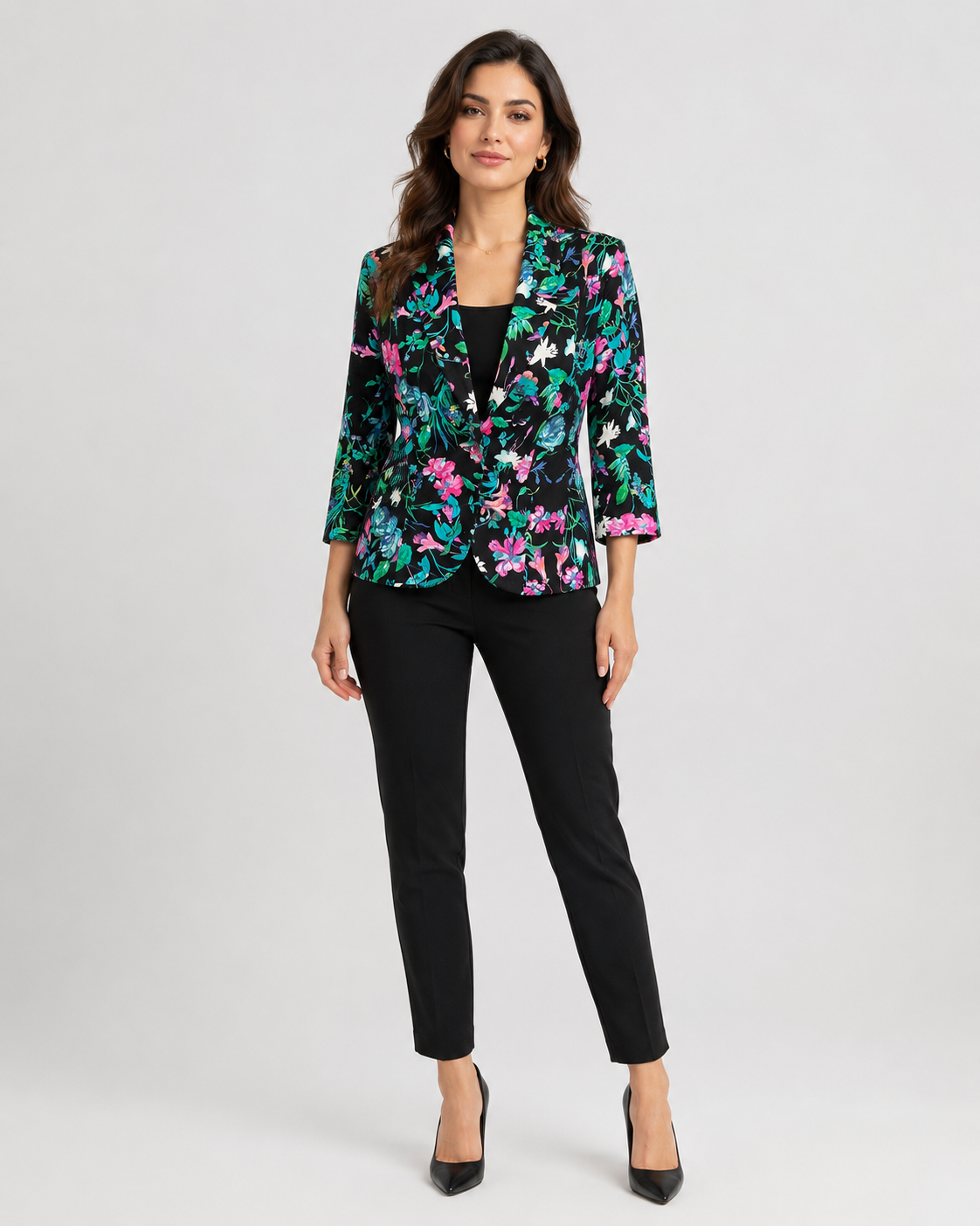 Ladies Three Quater Floral Jacket by World Wide Health (12)